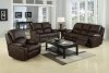 Espresso Bonded Leather Modern Motion Sofa & Loveseat Set