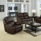 Espresso Bonded Leather Modern Motion Sofa & Loveseat Set