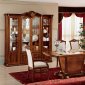 Walnut Lacquer Finish Classic Dining Room W/Mat Inlaids