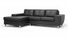 Corbin Sectional Sofa Black Faux Leather by Wholesale Interiors