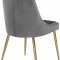 Karina Dining Chair 783 Set of 4 Grey Velvet Fabric by Meridian