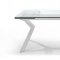 Banco 5p Dining Set in White & Glass by Whiteline Imports