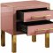 Gigi Side Table 821 in Pink Glass by Meridian