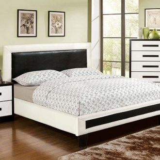 Robles CM7293 5Pc Bedroom Set in White & Black w/Options