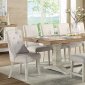 Katet Dining Table 77140 in Antique White & Weathered Oak - Acme