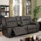 Chichester Recliner Sofa CM6943 in Dark Brown Fabric-Like Vinyl