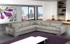 Gary Sectional Sofa in Ash Gray Italian Leather by J&M