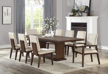 Niamey Dining Table 64850 in Walnut by Acme w/Options [AMDS-64850 Niamey]