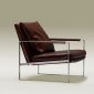 Brown or Tan Contemporary Leather Club Chair