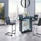 D1181BT Bar Set 5Pc in Black by Global w/D915BS-GR Barstools