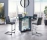 D1181BT Bar Set 5Pc in Black by Global w/D915BS-GR Barstools