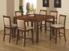 Brown Finish Modern Casual 7Pc Counter Height Dining Set