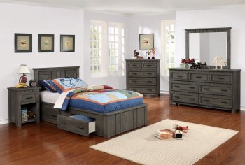 Napoleon Kids Bedroom 4Pc Set 400931 in Gunsmoke by Coaster [CRKB-400931 Napoleon]