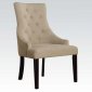 Drogo Accent Chair Set of 2 in Cream Fabric by Acme