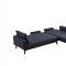 Summer Sectional Sofa in Dark Blue Fabric by ESF