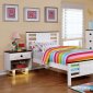 Meredith CM7191 4Pc Kids Bedroom Set in White/Walnut w/Options