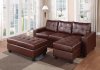 2512 Sectional Sofa Set in Brown Bonded Leather Match PU