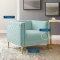 Resonate Accent Chair in Mint Velvet by Modway