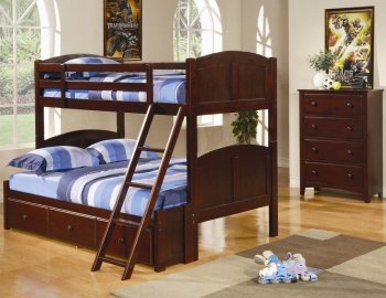 460212 Parker Bunk Bed in Dark Cappuccino by Coaster [CRKB-460212 Parker]