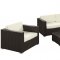 Concert Patio Sofa 4Pc Set in Espresso/White by Modway