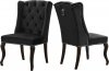 Suri Dining Chair 772 Set of 2 Black Velvet Fabric by Meridian