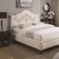 Homecrest 300491 Upholstered Bed in Beige Fabric by Coaster