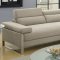 F6540 Sectional Sofa in Beige Glossy Polyfiber Fabric by Boss