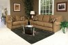 Mocha Fabric Modern Sofa & Loveseat Set w/Optional Recliner