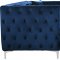 Jesse Sectional Sofa 668 in Navy Velvet Fabric by Meridian