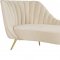 Margo Sofa 622 in Cream Velvet Fabric by Meridian w/Options