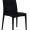 Weave Set of 4 Indoor/Outdoor Chairs MC19BL - Black - LeisureMod