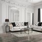 Phoibe Sofa SM3078 in Ivory Chenille Fabric w/Options