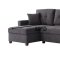 Mocca Sectional Sofa in Dupont Anthracite Fabric by Bellona