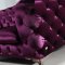 Delilah Sofa 3Pc Set in Purple Velour Fabric by VIG