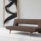 Puzzle Sofa Bed in Dark Brown Fabric by Innovation