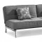 Gray Microfiber Convertible Sleeper Sofa with Split Back