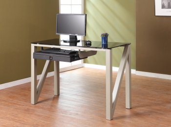 Network 4864 Computer Desk by Homelegance in Metal & Glass [HEOD-4864 Network]