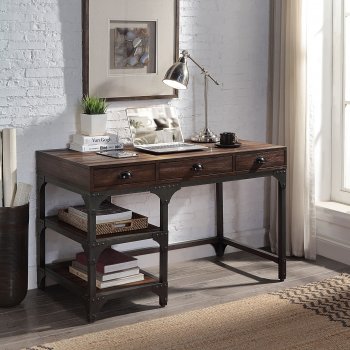 Gorden Writing Desk OF00143 in Expresso Oak by Acme [AMOD-OF00143 Gorden Expresso Oak]