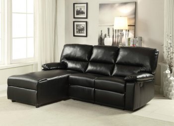 Artha Motion Sofa 51555 in Black Bonded Leather Match by Acme [AMSS-51555-Artha]