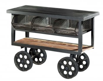 Amara 6411 Iron Kitchen Cart with Wheels by Homelegance [HEKC-6411 Amara]