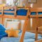 Honey Pine Finish Contemporary Kids Twin/Full Bunk Bed