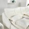 Mirage Bed in White Half Leather by Casabianca