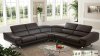 S805 Sectional Sofa in Chocolate Leather by Pantek