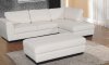 Opal Sectional Sofa in White Bonded Leather Match