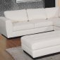 Opal Sectional Sofa in White Bonded Leather Match