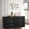 Kendall Bedroom Set 5Pc 301161 in Black by Coaster