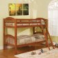 CM-BK524OAK Coney Island Twin/Twin Bunk Bed in Oak