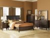 Warm Espresso Finish Contemporary Bedroom w/Optional Items