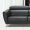 Trax Sectional Sofa by Beverly Hills in Black Full Leather