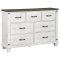 Lilith Bedroom 224471 in Distressed White by Coaster w/Options